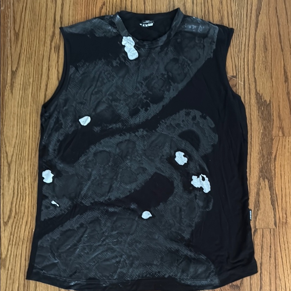 Versace - Black and Gray Sleeveless Top